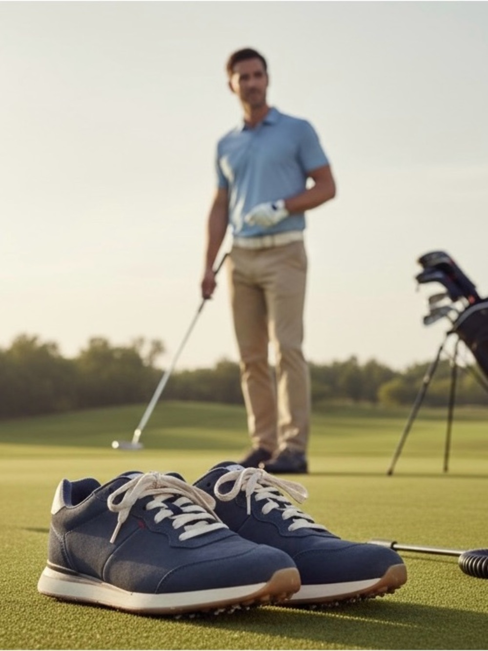 FootJoy Stratos Golf Shoes Mens 9.5 Navy Blue Good Suede Spikeless 54292